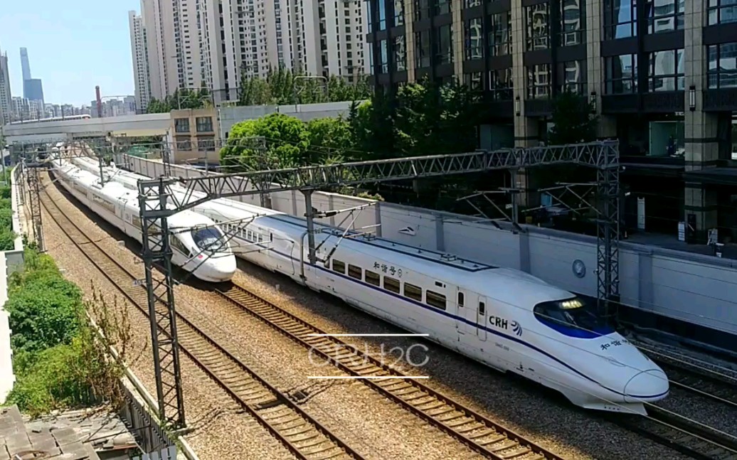 上海站三车交汇(hxd1d 25t/crh380cl/crh2c)(20