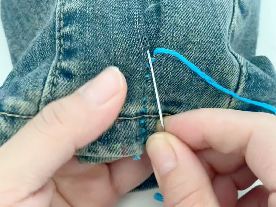 裤腿肥大这样改小,简单好看