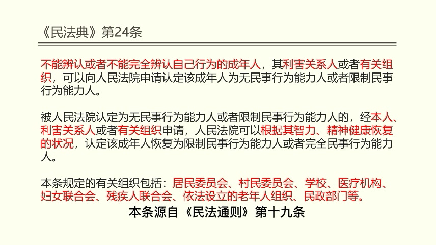 【《民法典》第24条】无民事行为能力人或限制民事行为能力人的认定与恢复 西南财经大学 赵笑笑哔哩哔哩bilibili