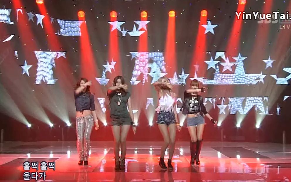 After School RED 夜空下( In The Night Sky) SBS人气歌谣现场版 20110807哔哩哔哩bilibili