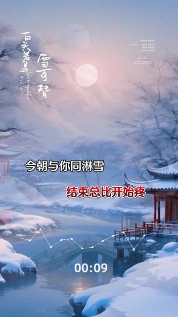 “他朝若是同淋雪,此生也算共白头.白头若是雪可替,世上何来苦心人.若是此时君在侧,何须淋雪作白头.”哔哩哔哩bilibili