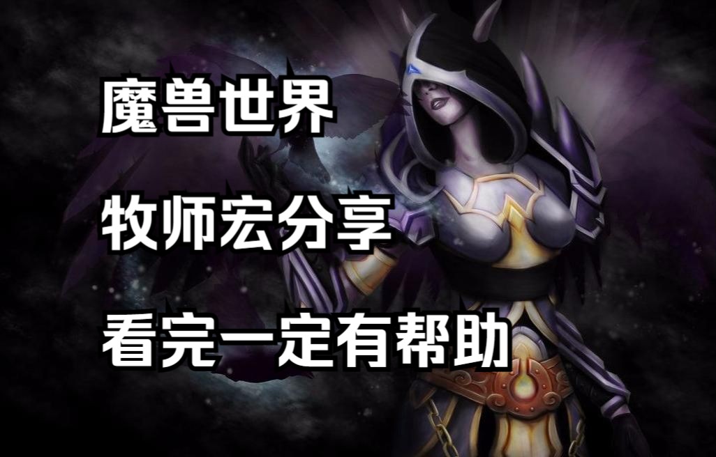 魔兽世界牧师宏分享 帮你提升操作效率 | PVP和PVE都可用哔哩哔哩bilibili