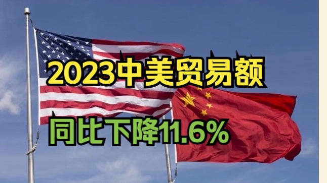 中国海关总署:2023年全年中美贸易额同比下降11.6%哔哩哔哩bilibili