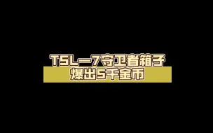 下载视频: TSL—7守卫者箱子爆出5千金币