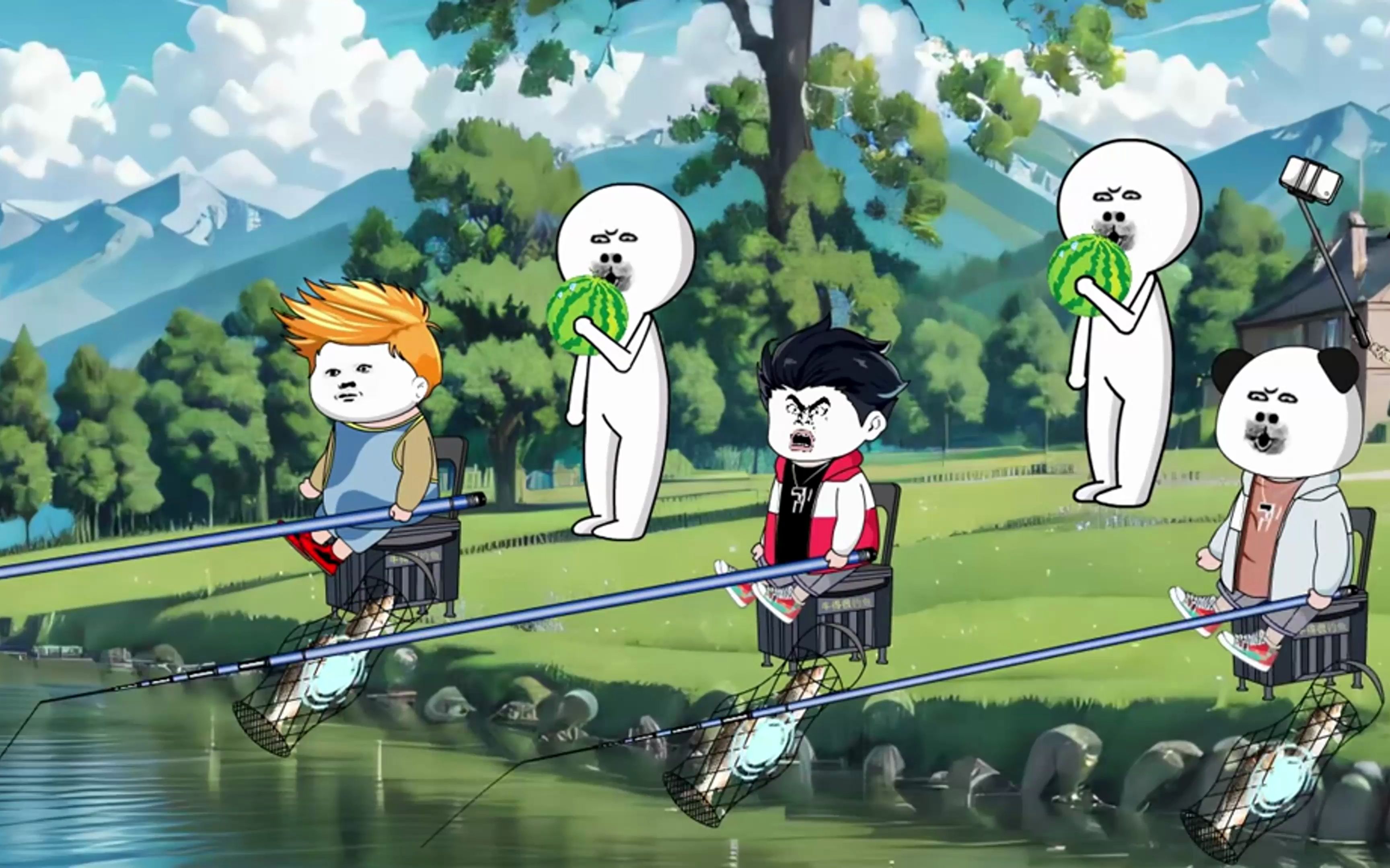 我就钓个鱼怎么天天进局子,原创动画沙雕动画!