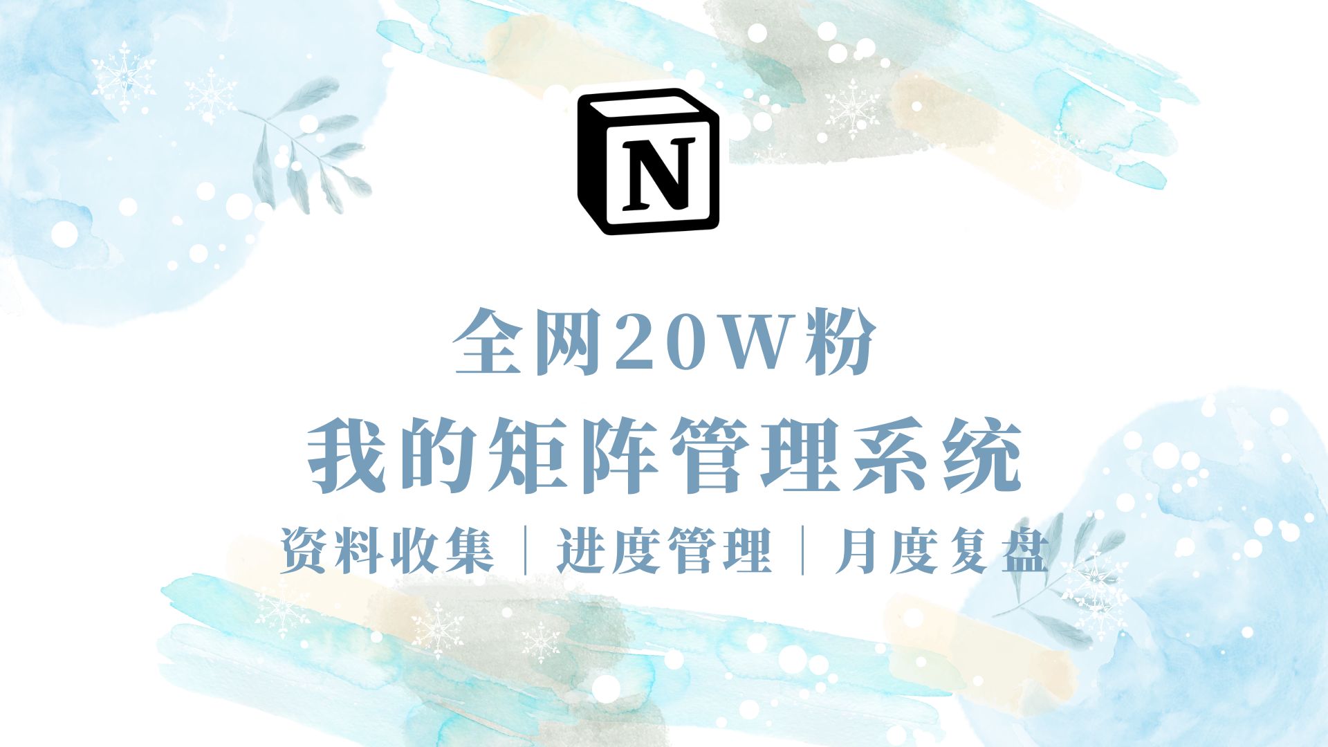 【Notion矩阵账号管理系统】全网20w粉啦! 项目管理|资料收集|月度复盘哔哩哔哩bilibili