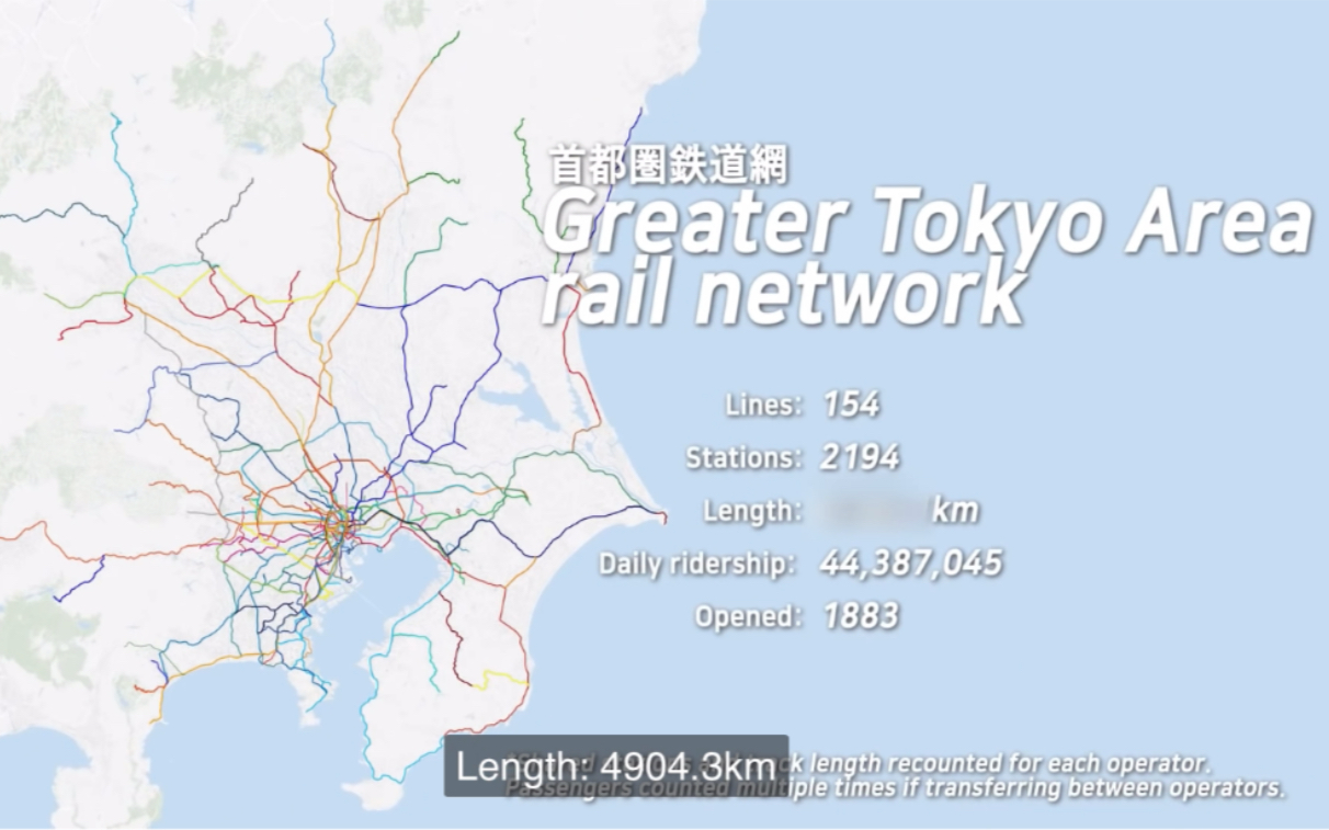 大东京都市圈轨道交通线网图 | Every Operating Railway System in Greater Tokyo Area Illustrated哔哩哔哩bilibili