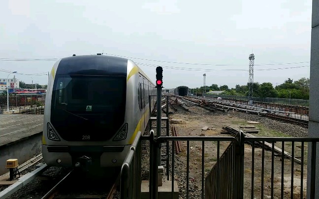 【确认生存系列】天津地铁2号线空港经济区站下行(曹庄方向)列车进站