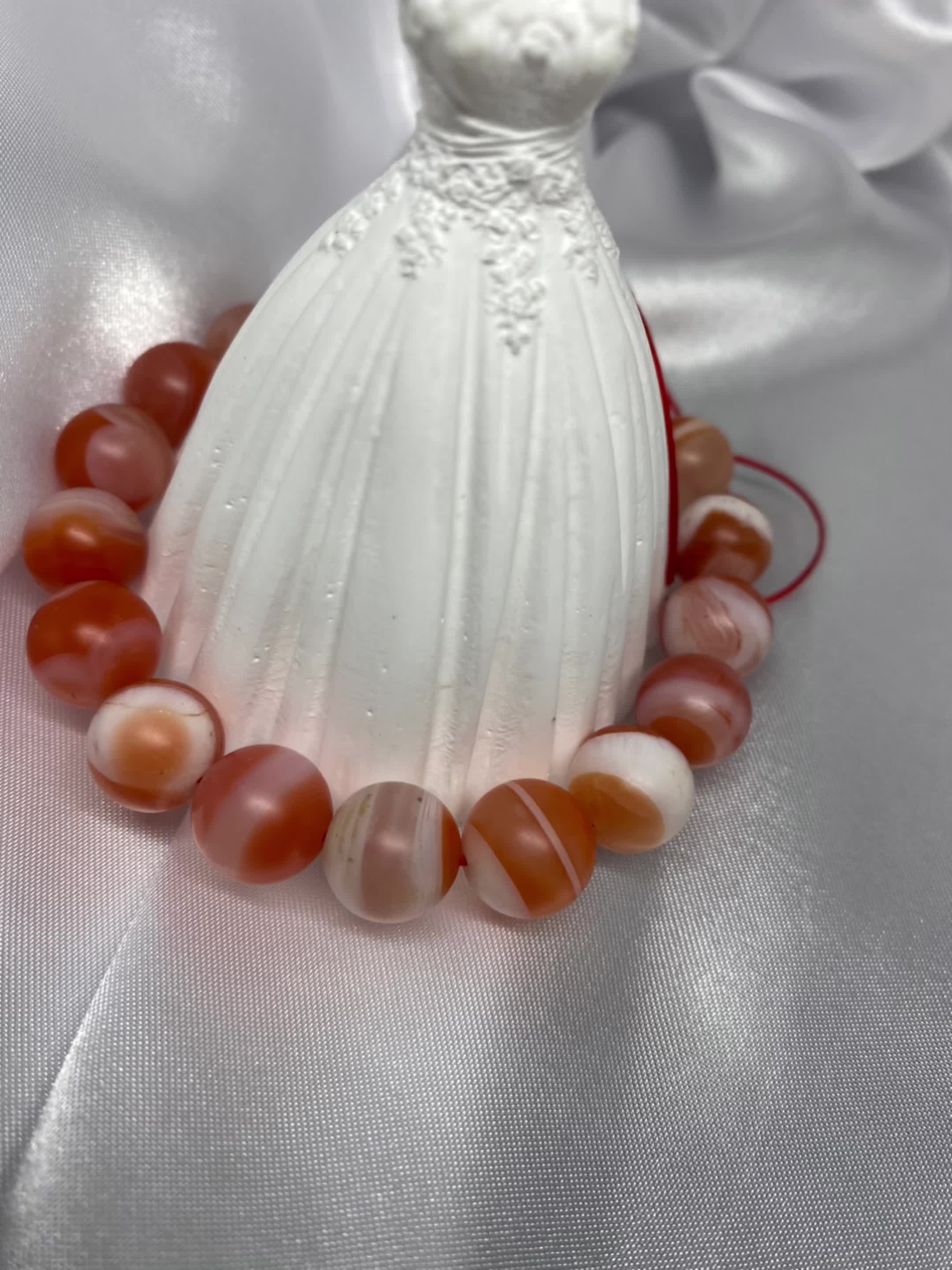 天然保山南红手链红白宝石水晶宝山原石情侣手串兔年礼物11mm#玛瑙