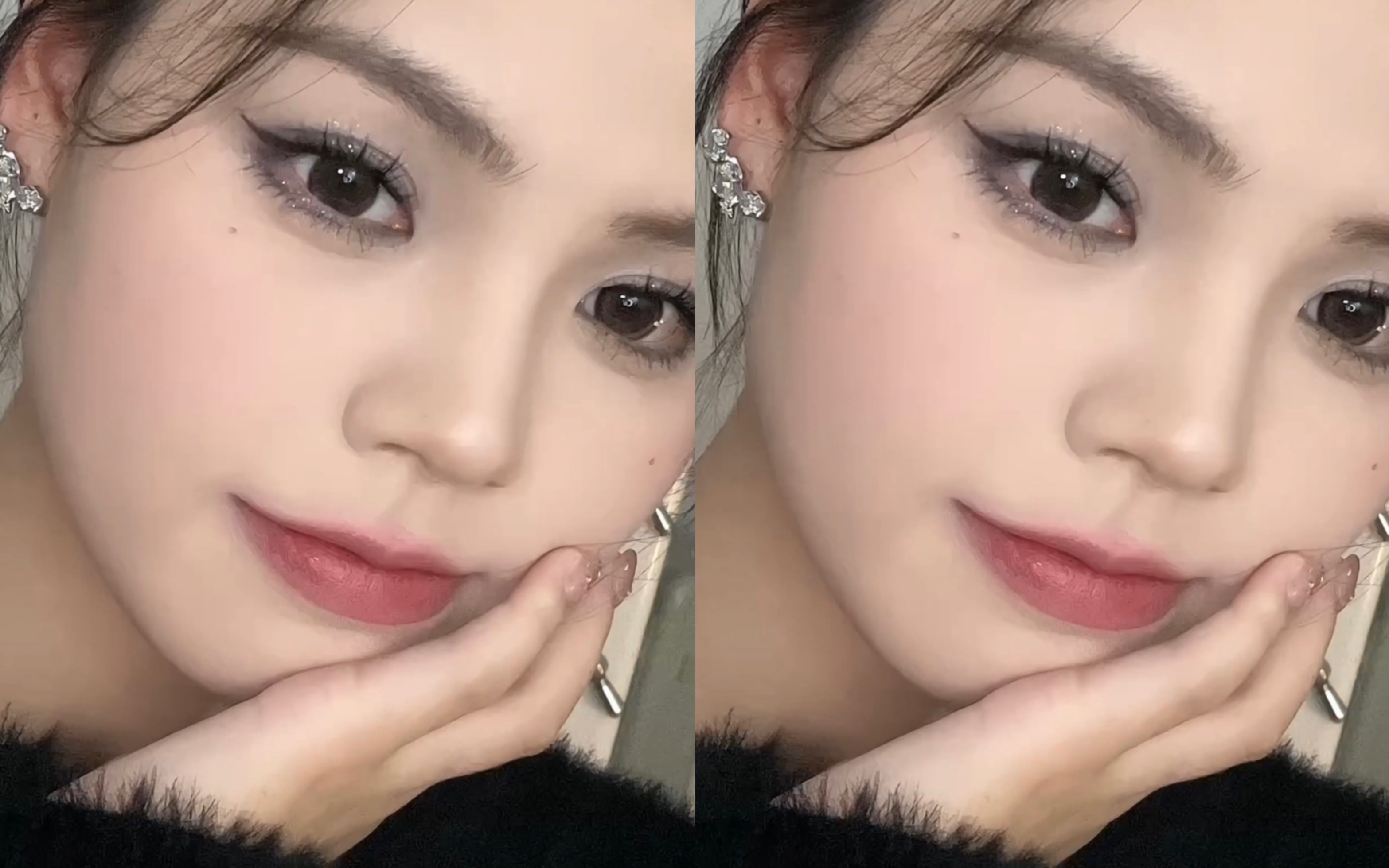 方圆脸 | 日常清冷感小烟熏妆(妆教来啦