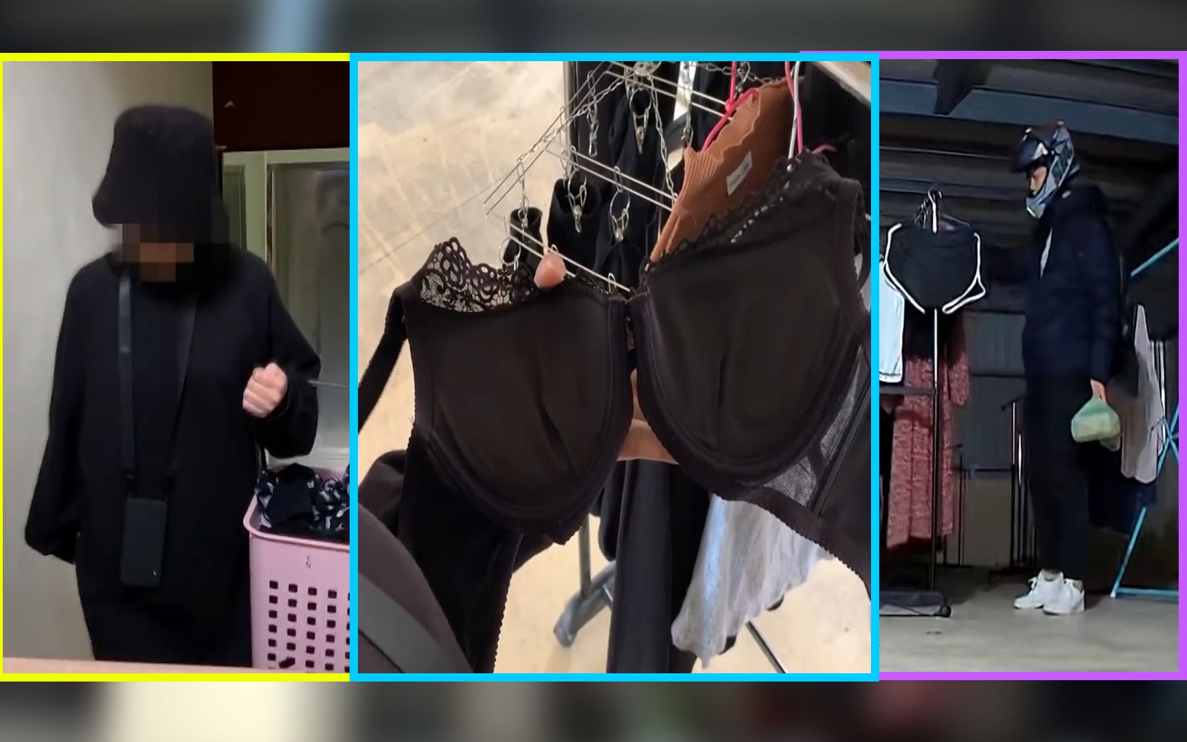 高校女生内衣频频失窃,被学弟拿回宿舍1小时后再次挂起时,竟然有不明