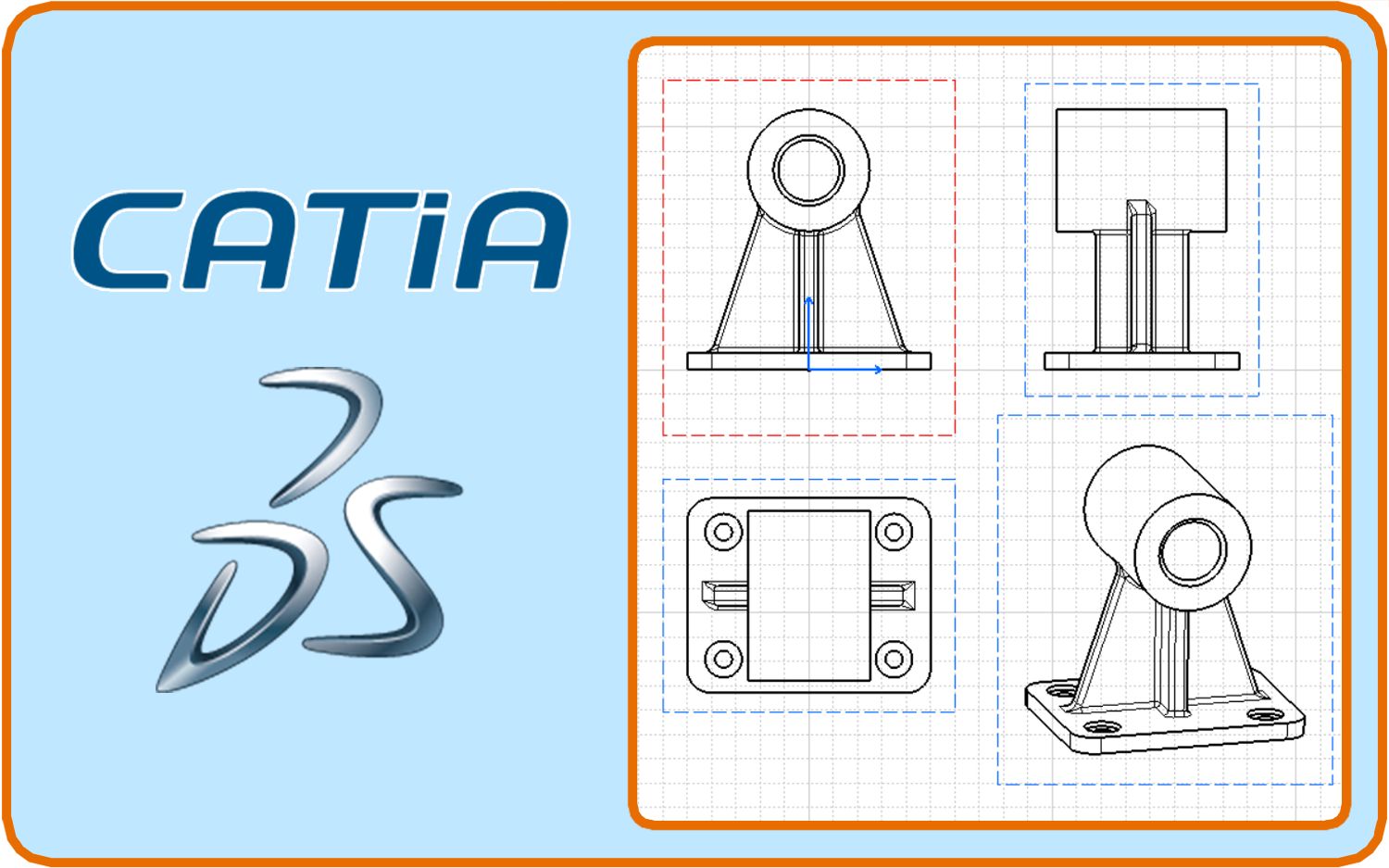 【零基础CATIA建模ⷵ】CATIA导出二维图教程哔哩哔哩bilibili