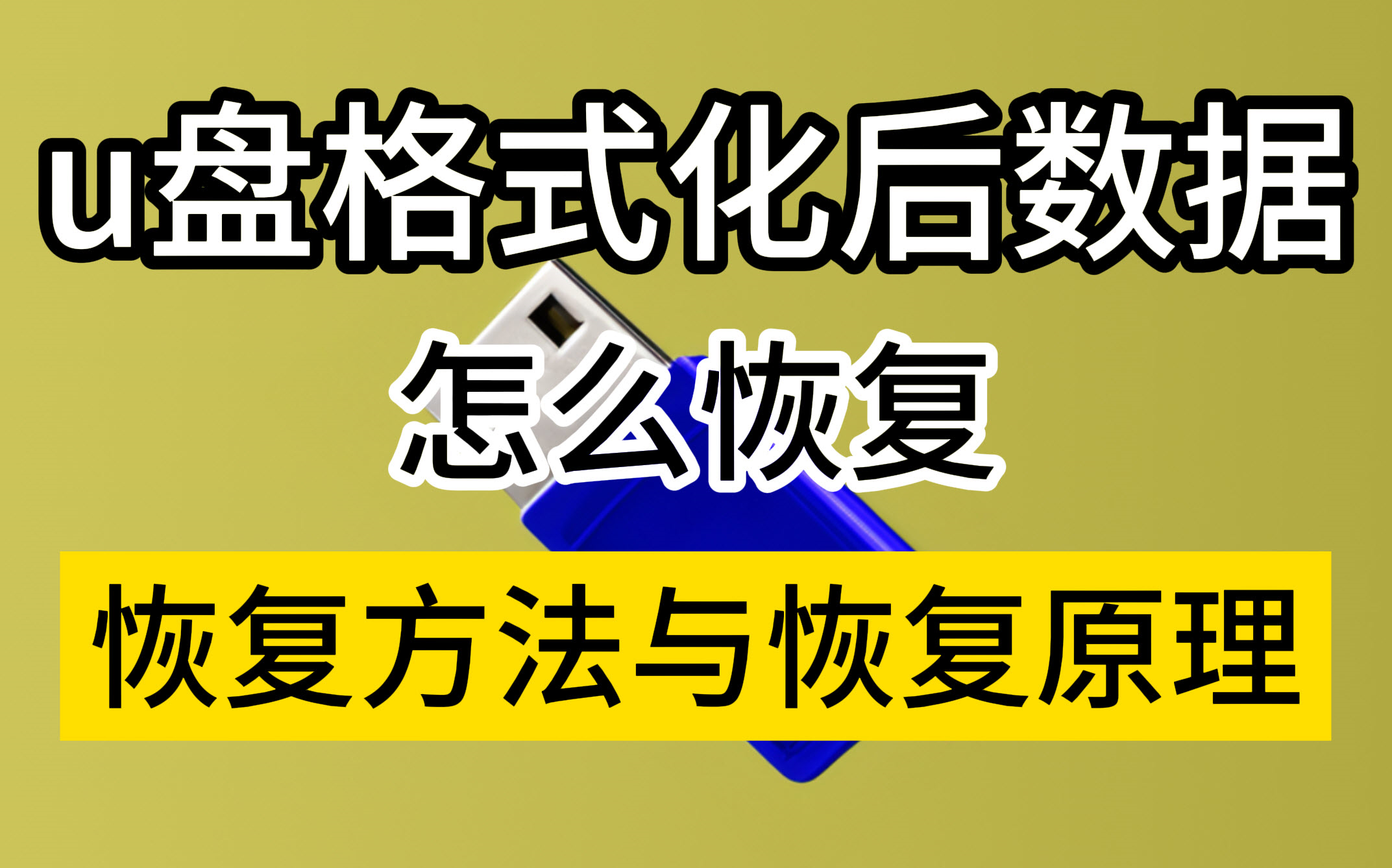 u盘格式化后数据怎么恢复(恢复方法与原理教程)哔哩哔哩bilibili