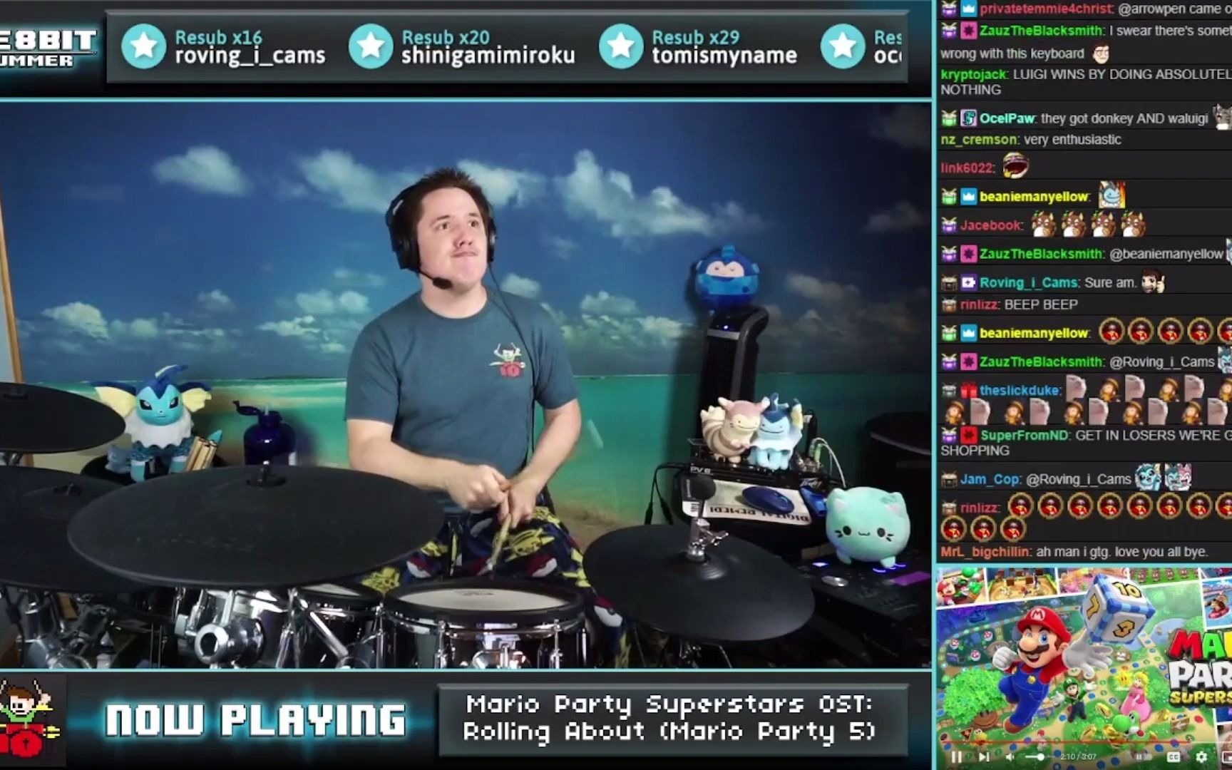 [图][8bitDrum]-Mario Party Superstars - Rolling About On Drums!-esM5X9XsYaI