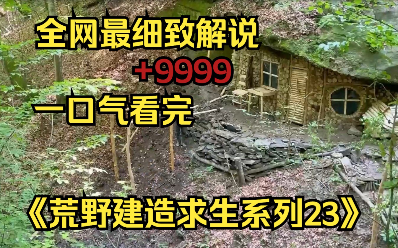 [图]【10小时】一口气看完《荒野建造求生系列23》9999部，看大神如何荒野变豪宅!助眠神视频，很少有人能坚持看完！