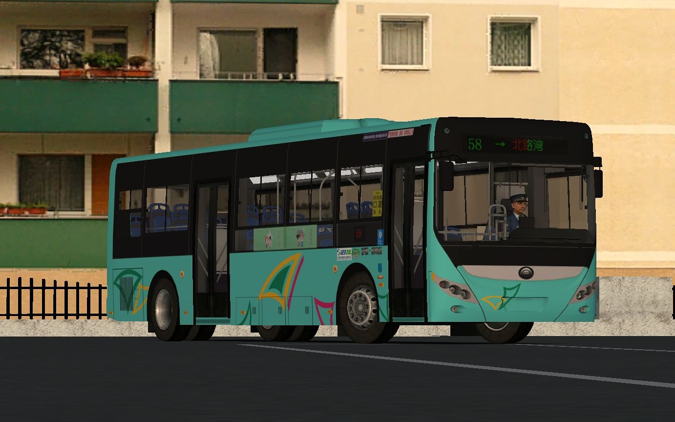 【巴士模拟2】驾驶宇通zk6105bevg6行驶在金河58路 | omsi 金河 58