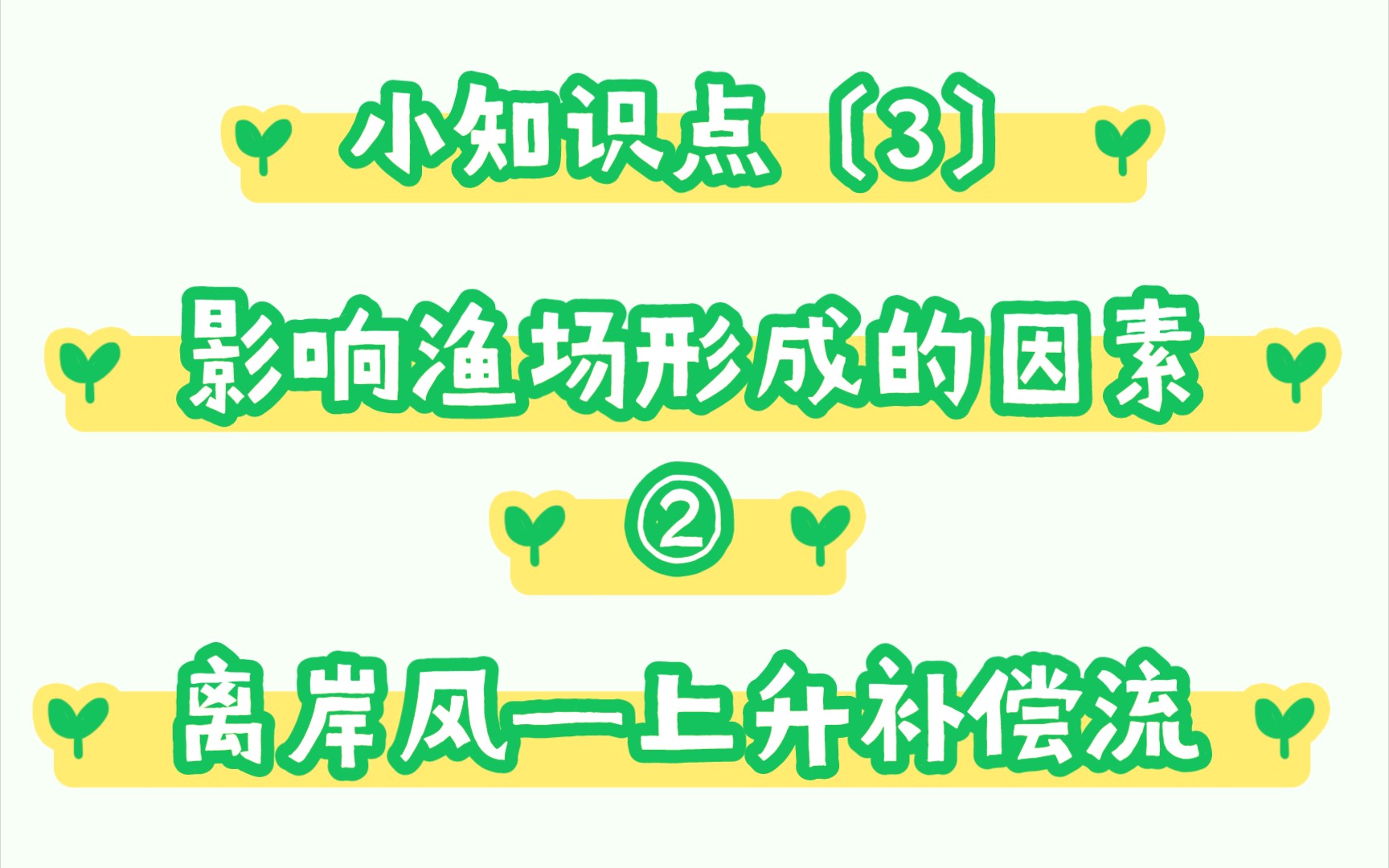 地理|小知识点〔3〕|讲解|影响渔场形成的因素|②|离岸风—上升补偿流哔哩哔哩bilibili