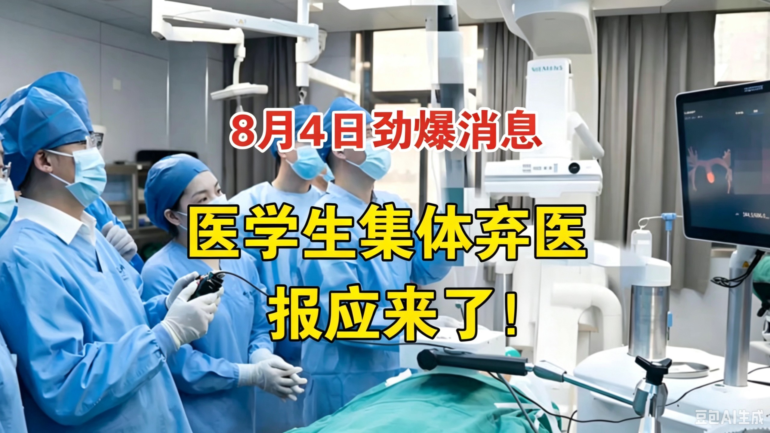 8月4日劲爆消息！医学生集体弃医，报应来了！