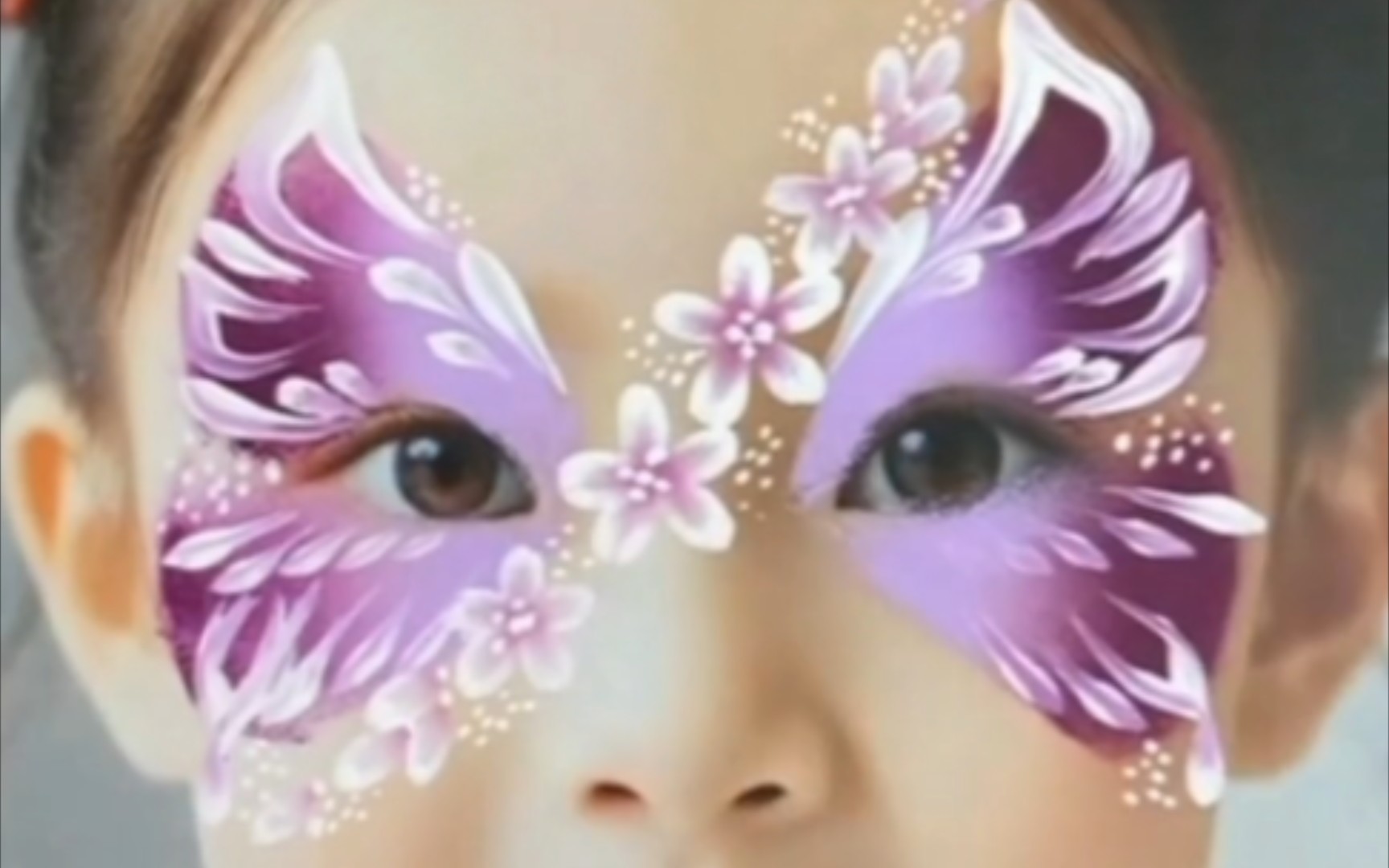 完整面部彩绘教程第十二期 蝴蝶造型