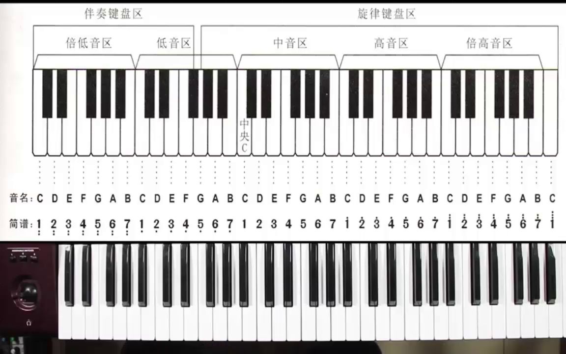 初学电子琴电子琴教学,一节课通俗带你了解键盘规律电子琴童年教学