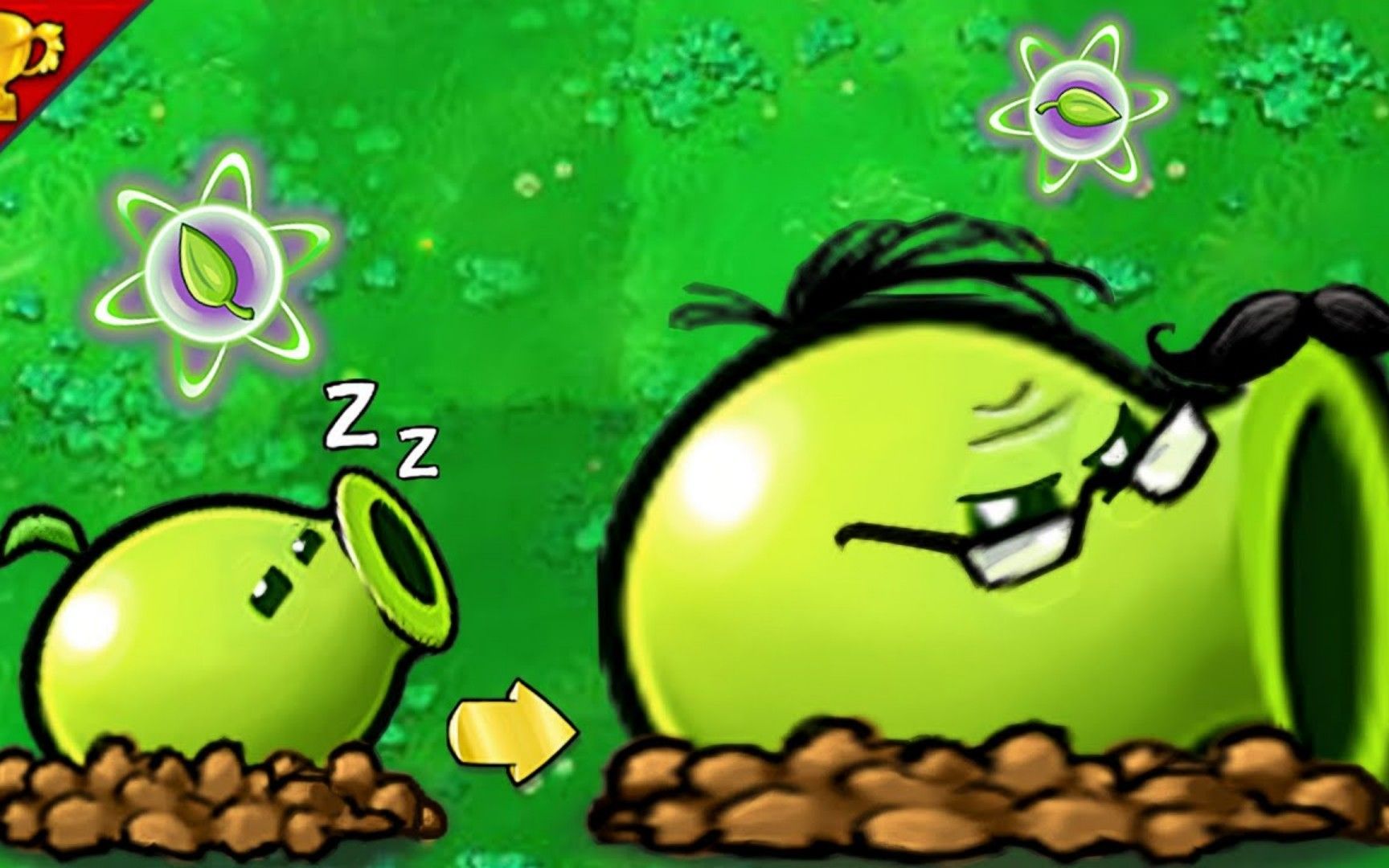 植物大战僵尸:土里睡觉的豌豆炮苏醒,僵尸们能否扛得住炮弹呢?