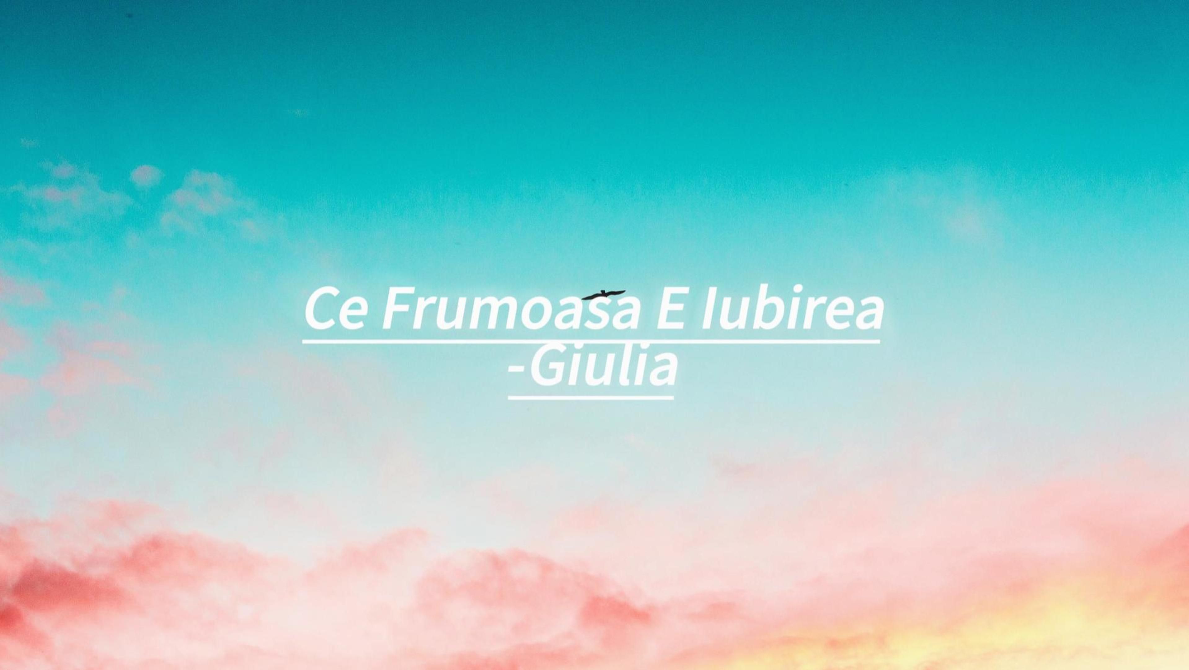 《Ce Frumoasa E Iubirea》,“每一分每一秒,仅属于你”哔哩哔哩bilibili