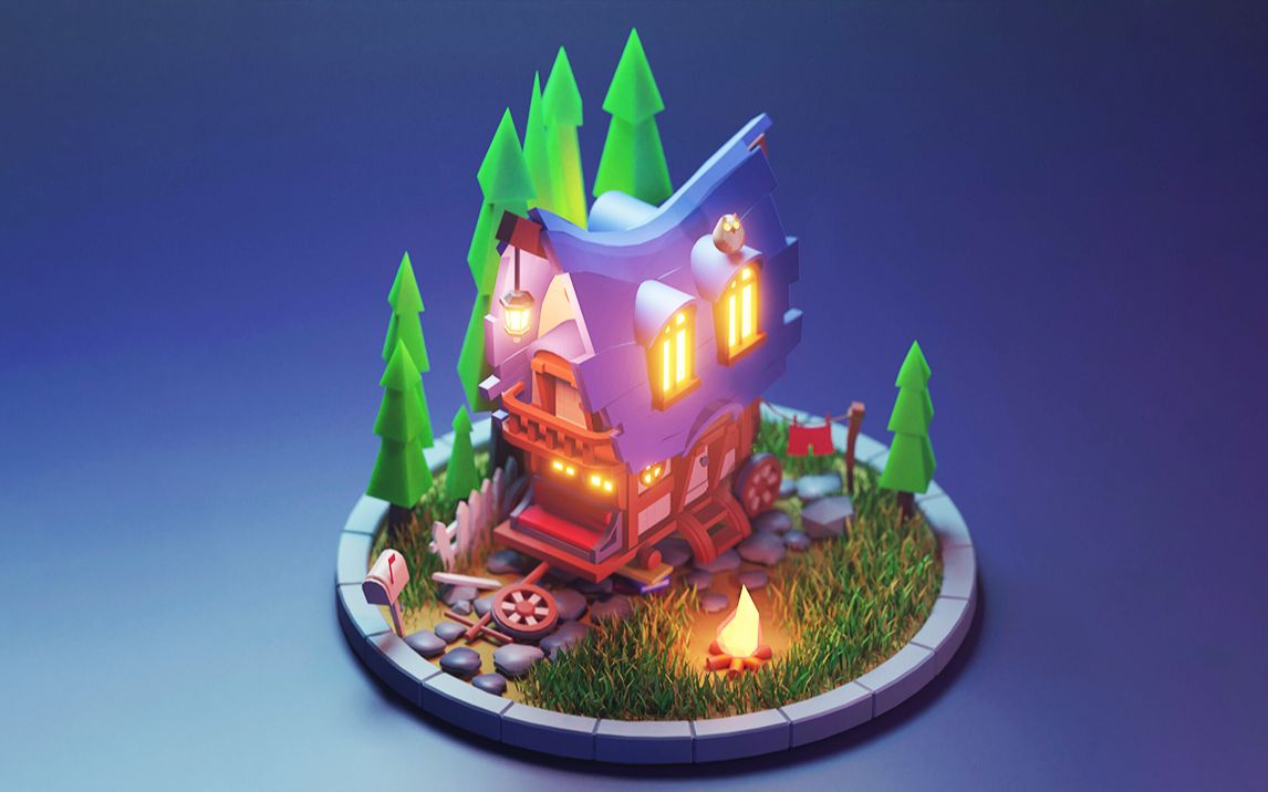 3dmax建模简单小场景建模案例讲解零基础入门场景建模练习