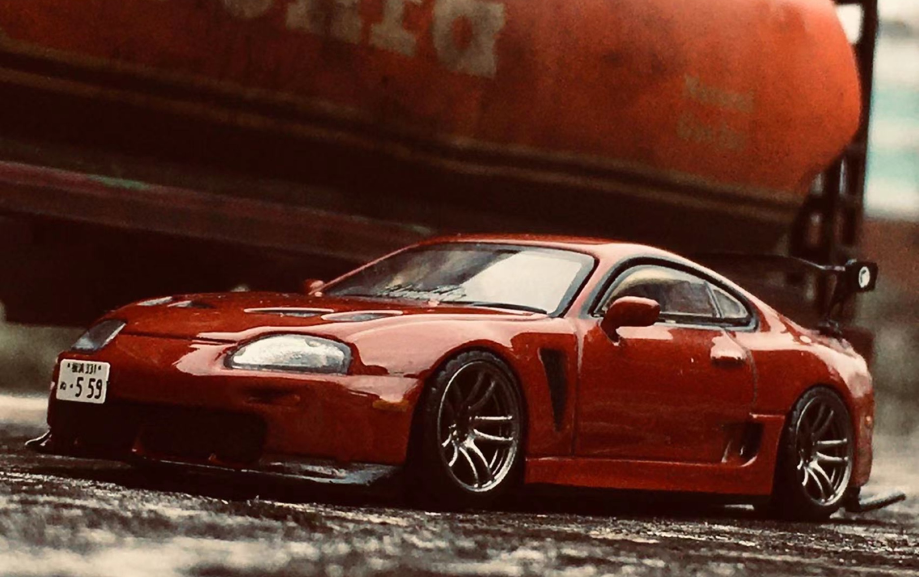 【帅猫】分享自改minigt 丰田速霸牛魔王!第一次为jdm做旧～你i了吗?