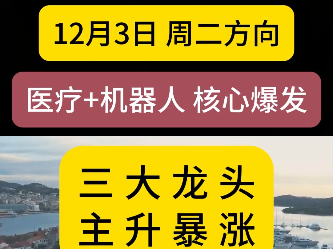 12月3日周二行情反转,大阳反攻,跨年主线,提前确定,一鸣惊人!哔哩哔哩bilibili