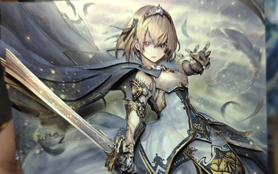 自制影之诗白剑卡雕,荣光剑士.奥蕾莉亚