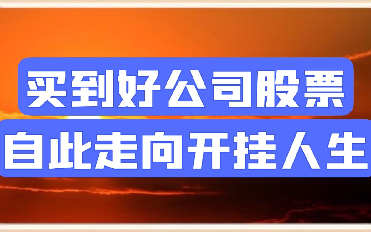 都想买到涨100倍的好公司 在哪里?在这里 颠覆认知 带来真正财富哔哩哔哩bilibili