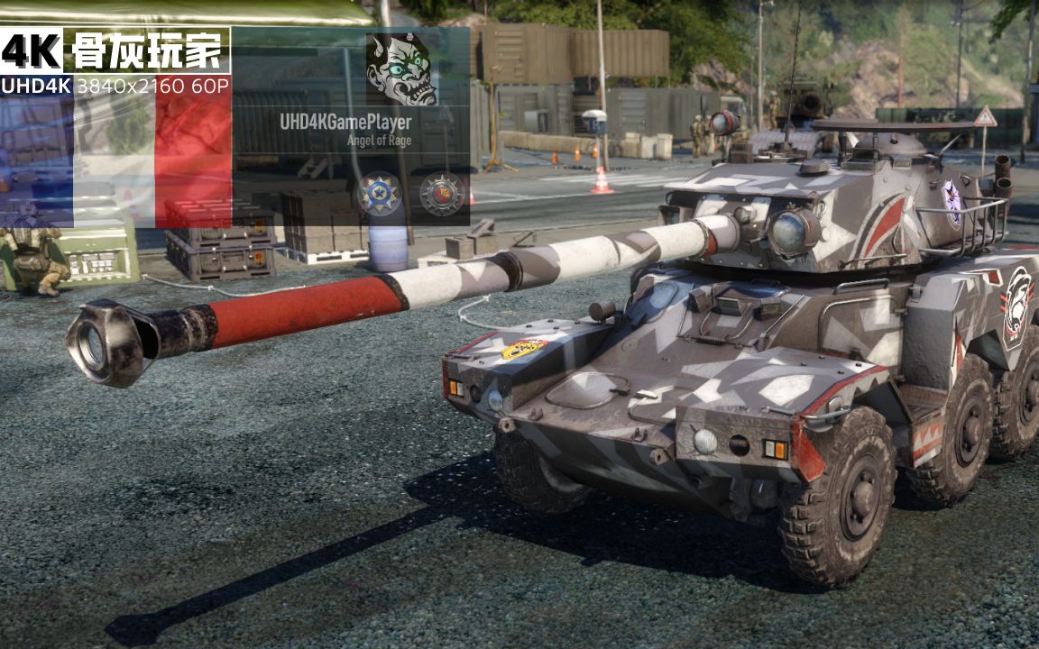 法国潘哈德erc90f4轮式突击炮11杀蓝星勋章装甲战争游戏4k超清演示