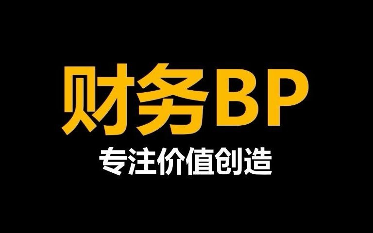 什么是财务BP?哔哩哔哩bilibili