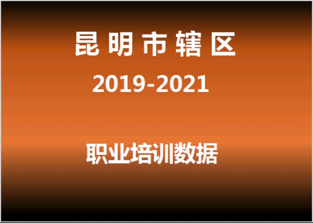 昆明市职业技能培训数据2019—2021哔哩哔哩bilibili