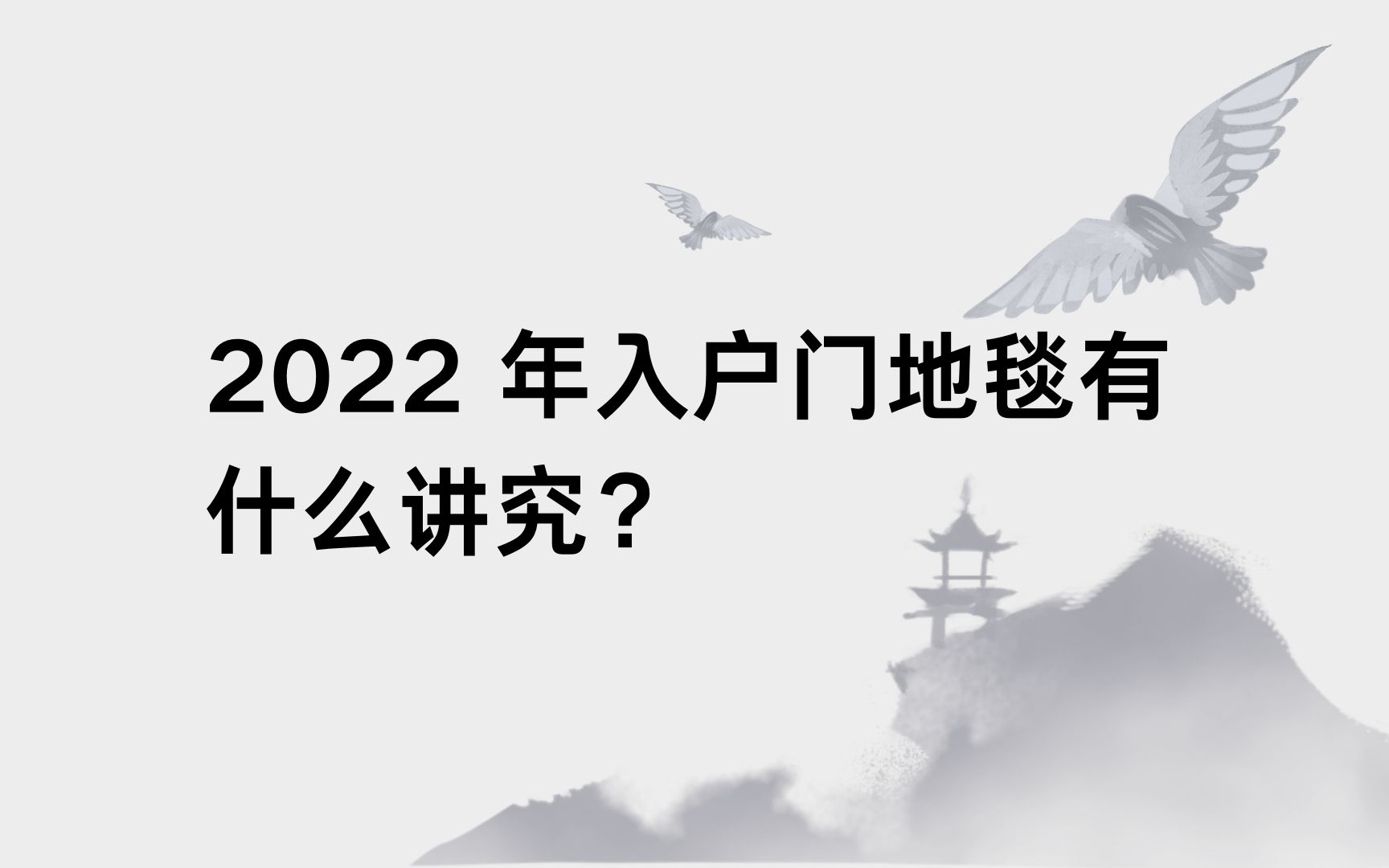 2022年入户门地毯有什么讲究?哔哩哔哩bilibili