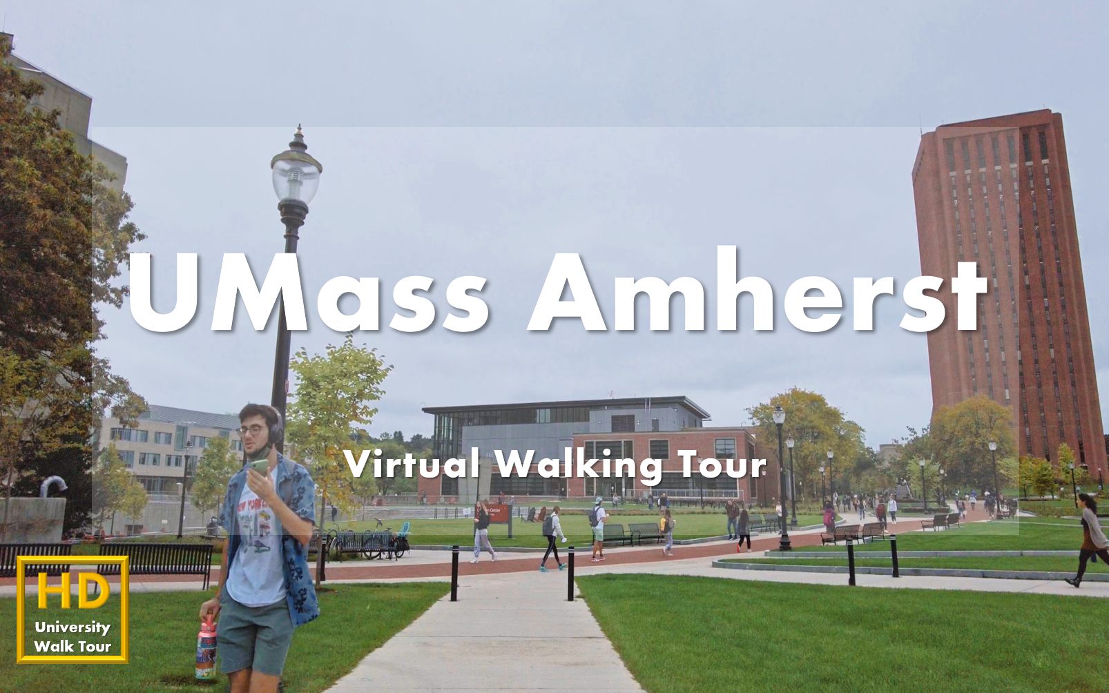 马萨诸塞大学阿默斯特分校  校园漫步  UMass Amherst Virtual Walking Tour|USA哔哩哔哩bilibili