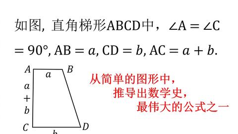 初中数学 利用很简单的图形 推导出最重要的数学公式之一 哔哩哔哩