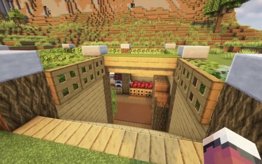 [我的世界建筑教程]如何建造一个地下生存基地