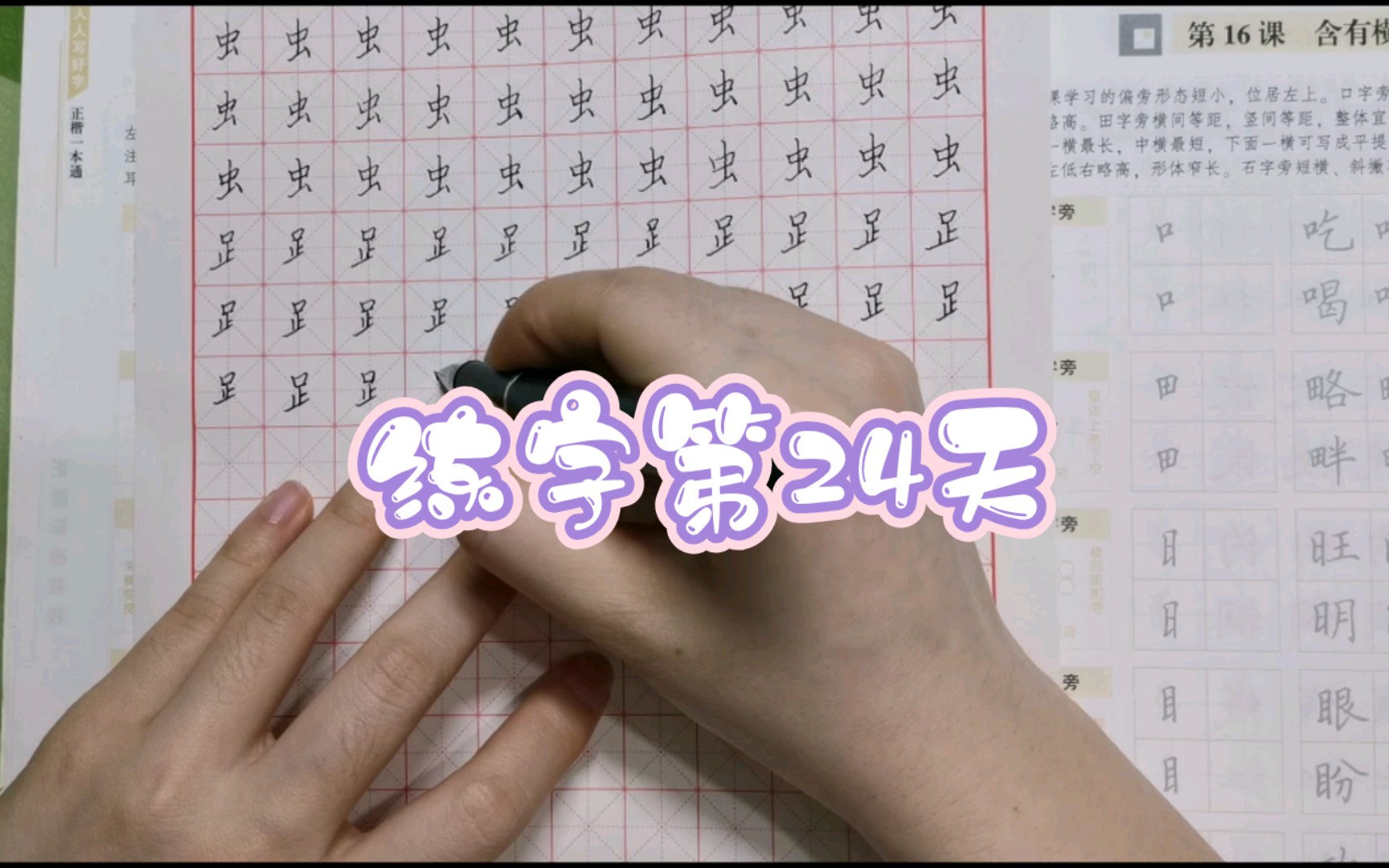 练字第24天,2023.04.13,形态窄长的偏旁(三).这个窄长的偏旁好难啊哔哩哔哩bilibili