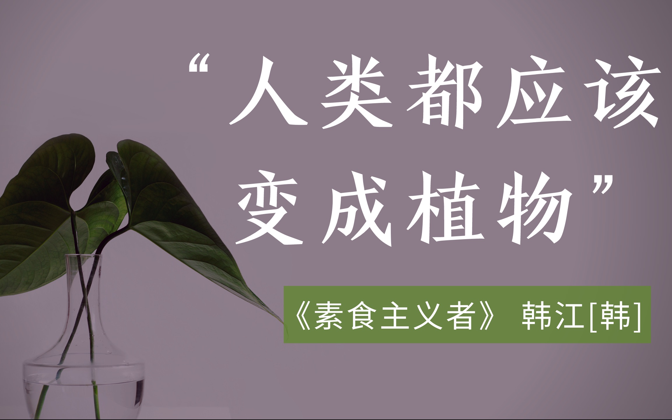 【阅读】到底是什么,使他们成为《素食主义者》?人类应该成为植物么?韩江 韩国文学 李箱文学奖哔哩哔哩bilibili