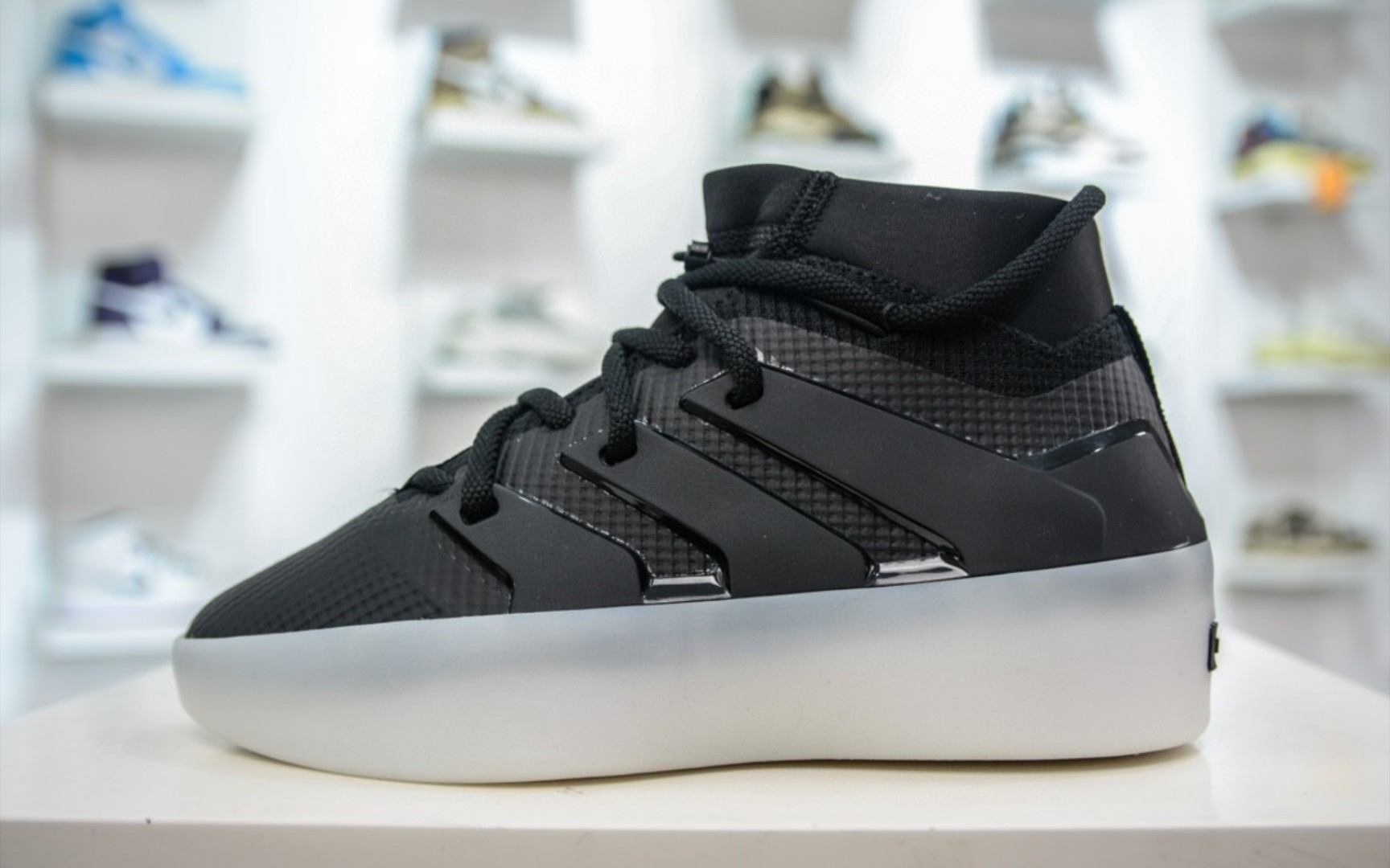 fear of god athletics x adidas basketball fog联名高帮篮球鞋 米白