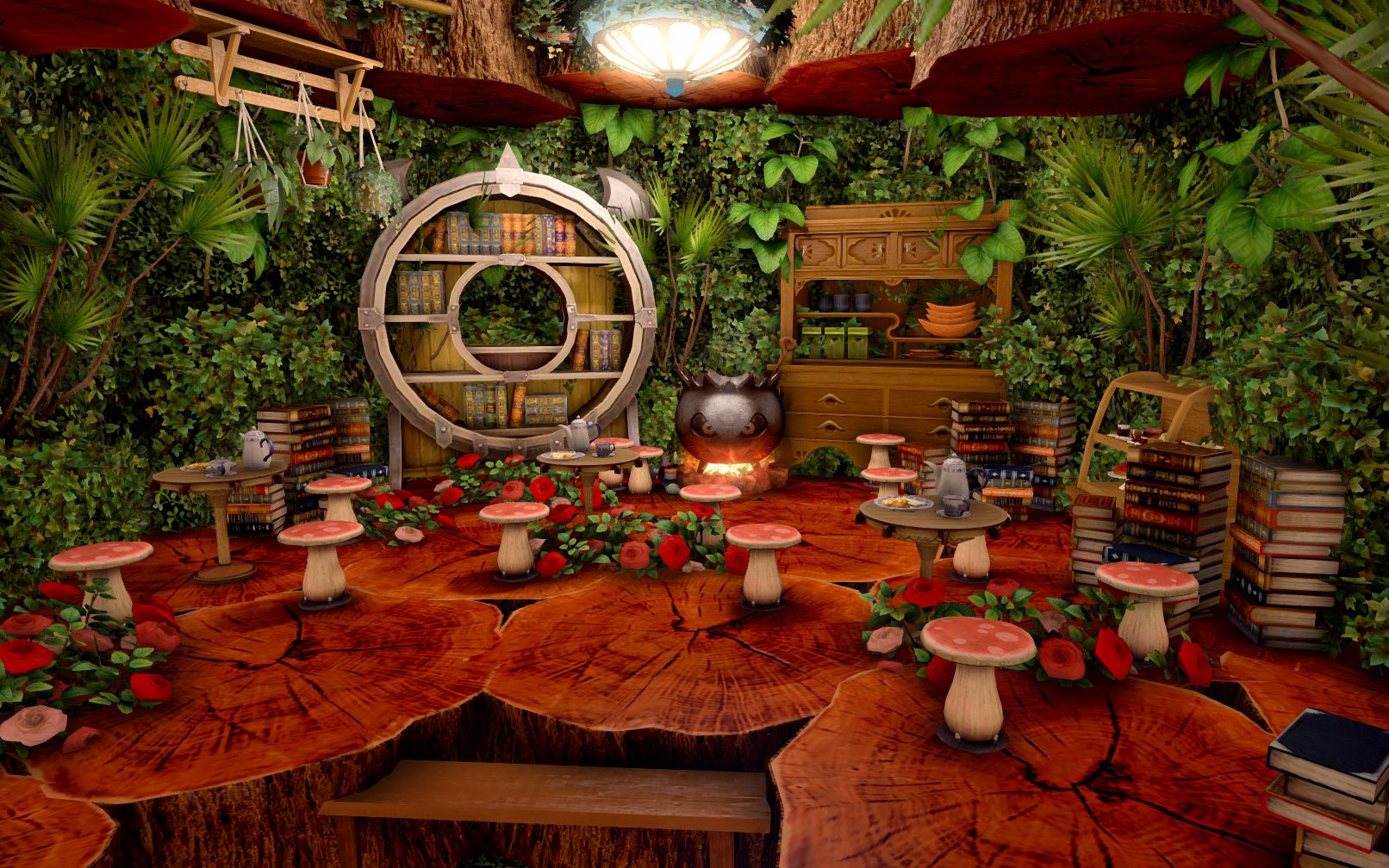 【ff14装修】个人房间 森系树屋 树洞主题rp店房间_哔哩哔哩_bilibili