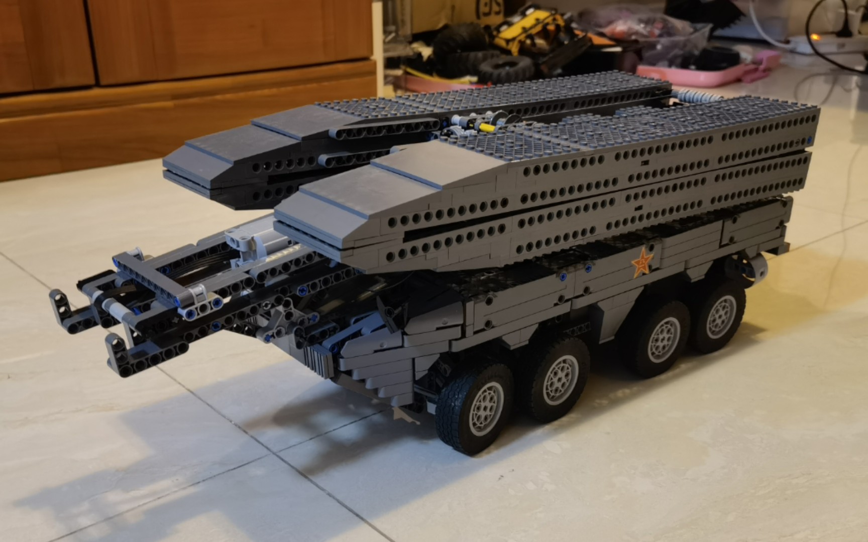 原创积木moc解放军09式轮式轻型冲击桥