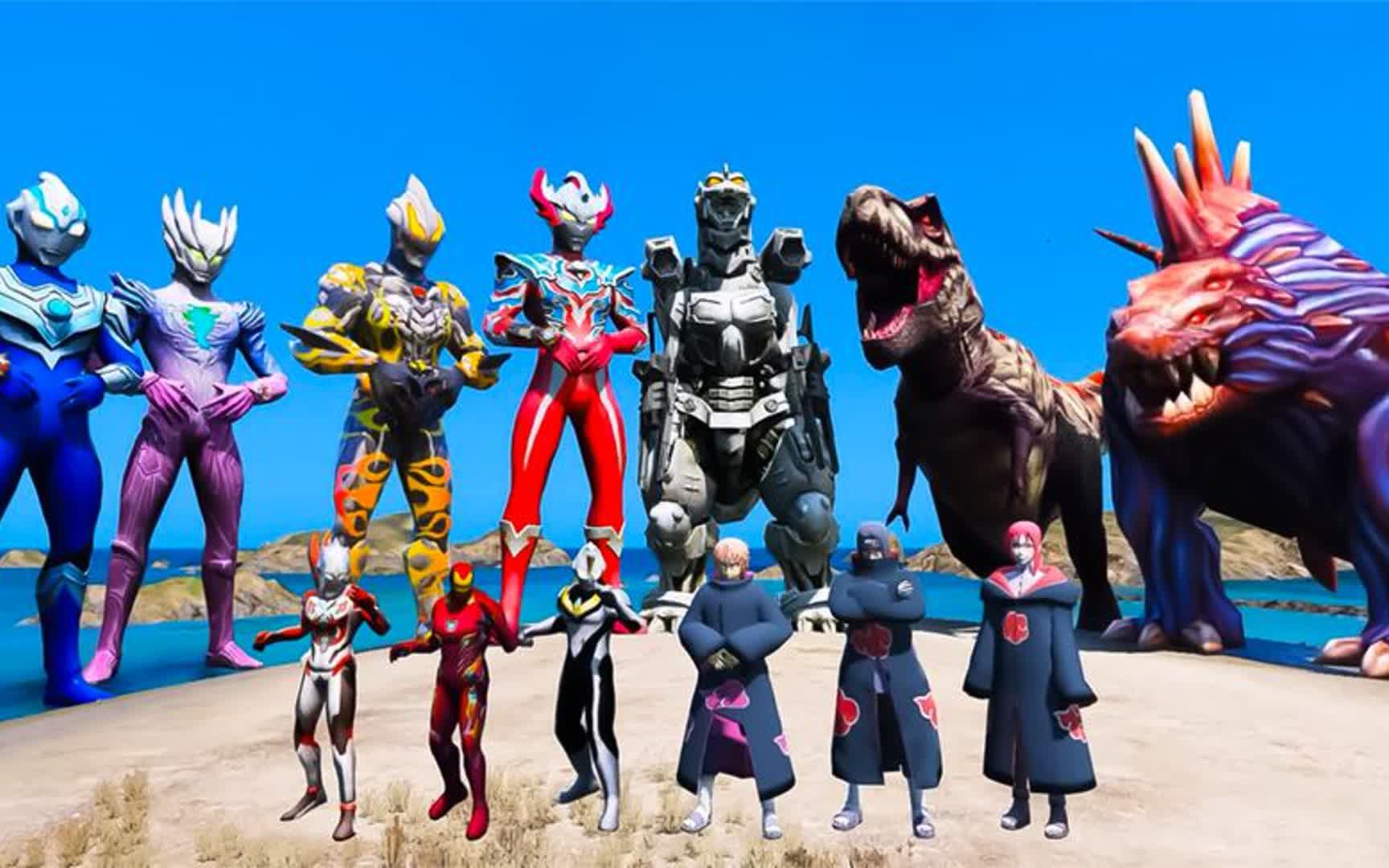 赛罗集合了所有奥特曼,准备和火影忍者,决一死战!