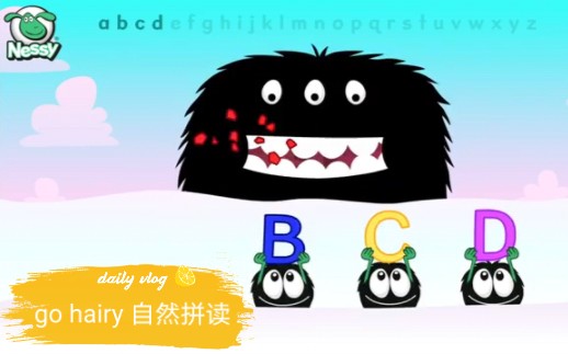 [图]go hairy自然拼读_字母表之歌