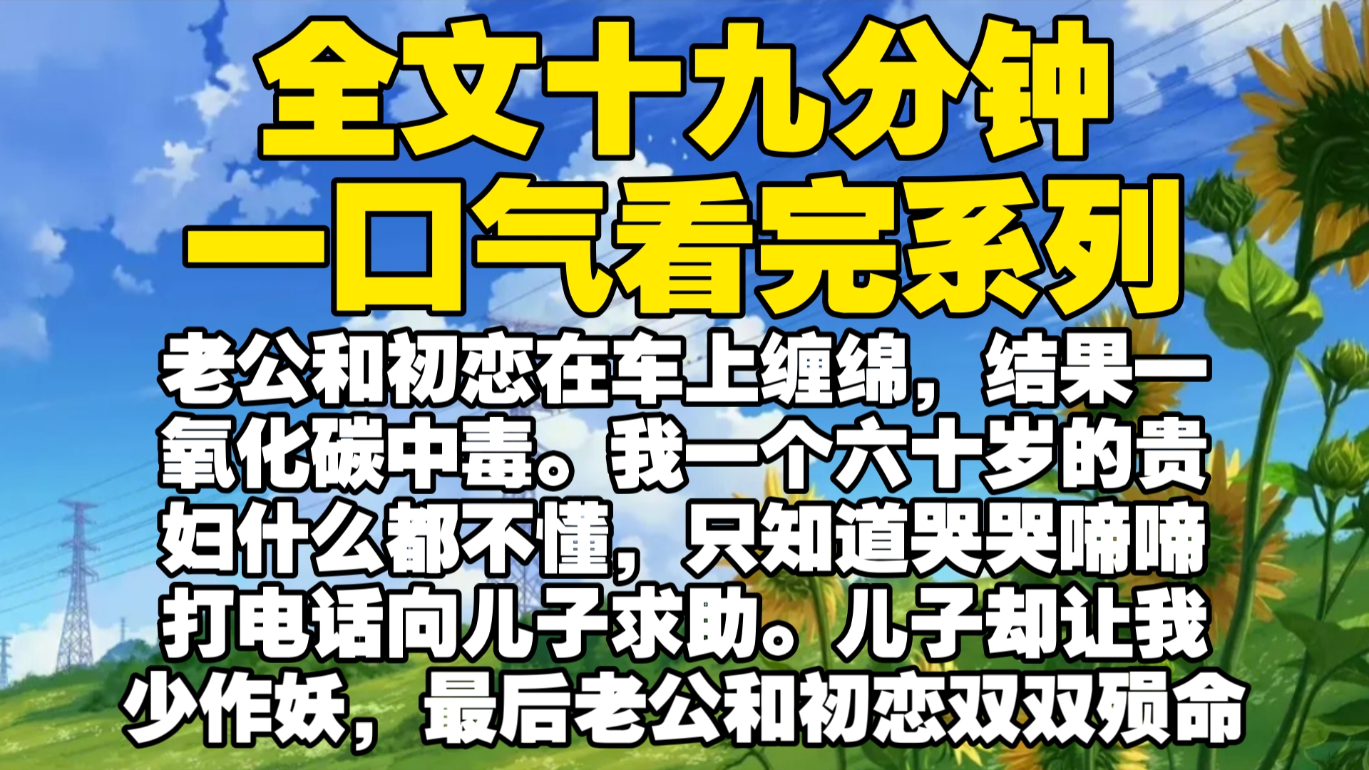 【全文已完结】老公和初恋在车上缠绵,结果一氧化碳中毒.我一个六十岁的贵妇什么都不懂,只知道哭哭啼啼打电话向儿子求助.儿子却让我少作妖,最后...