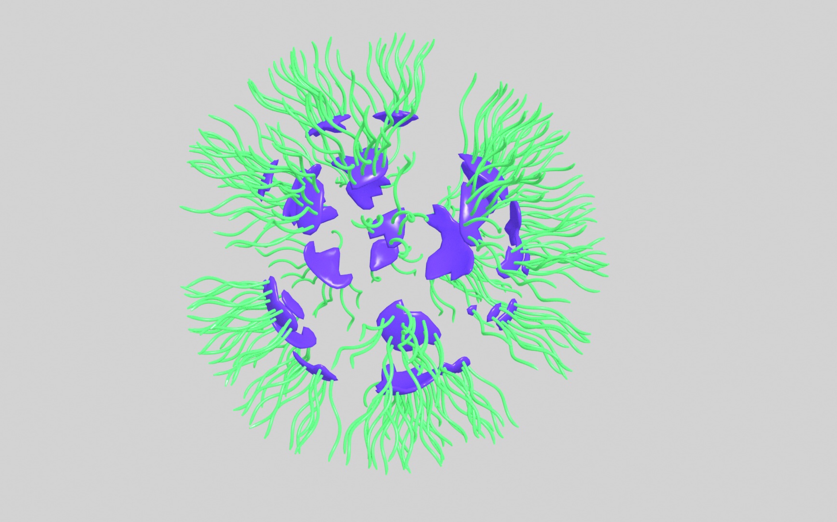 活動作品3dsmax科研插圖破裂解體的納米膠束用於藥物遞送模型