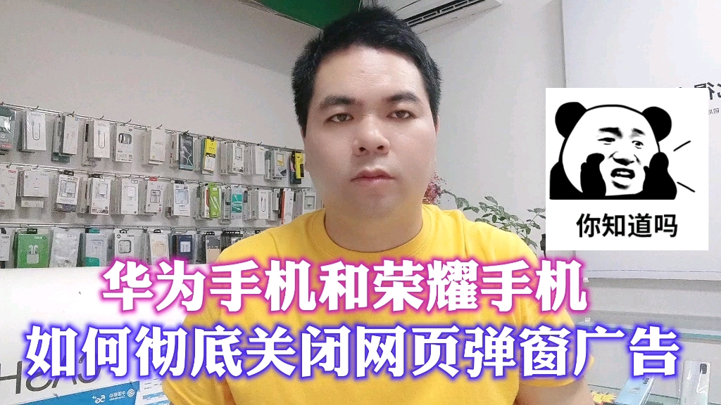 华为和荣耀手机如何彻底关闭网页弹窗广告 你知道吗?哔哩哔哩bilibili