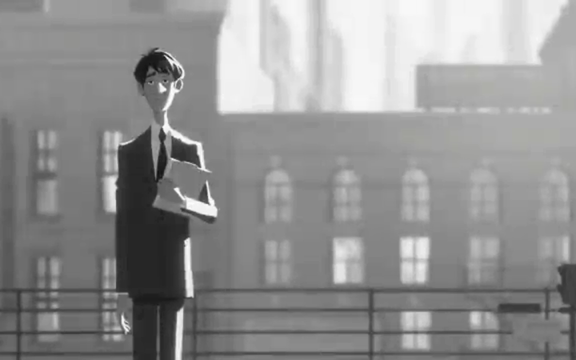 [图]简单浪漫的爱情动画《Paperman（纸人）》