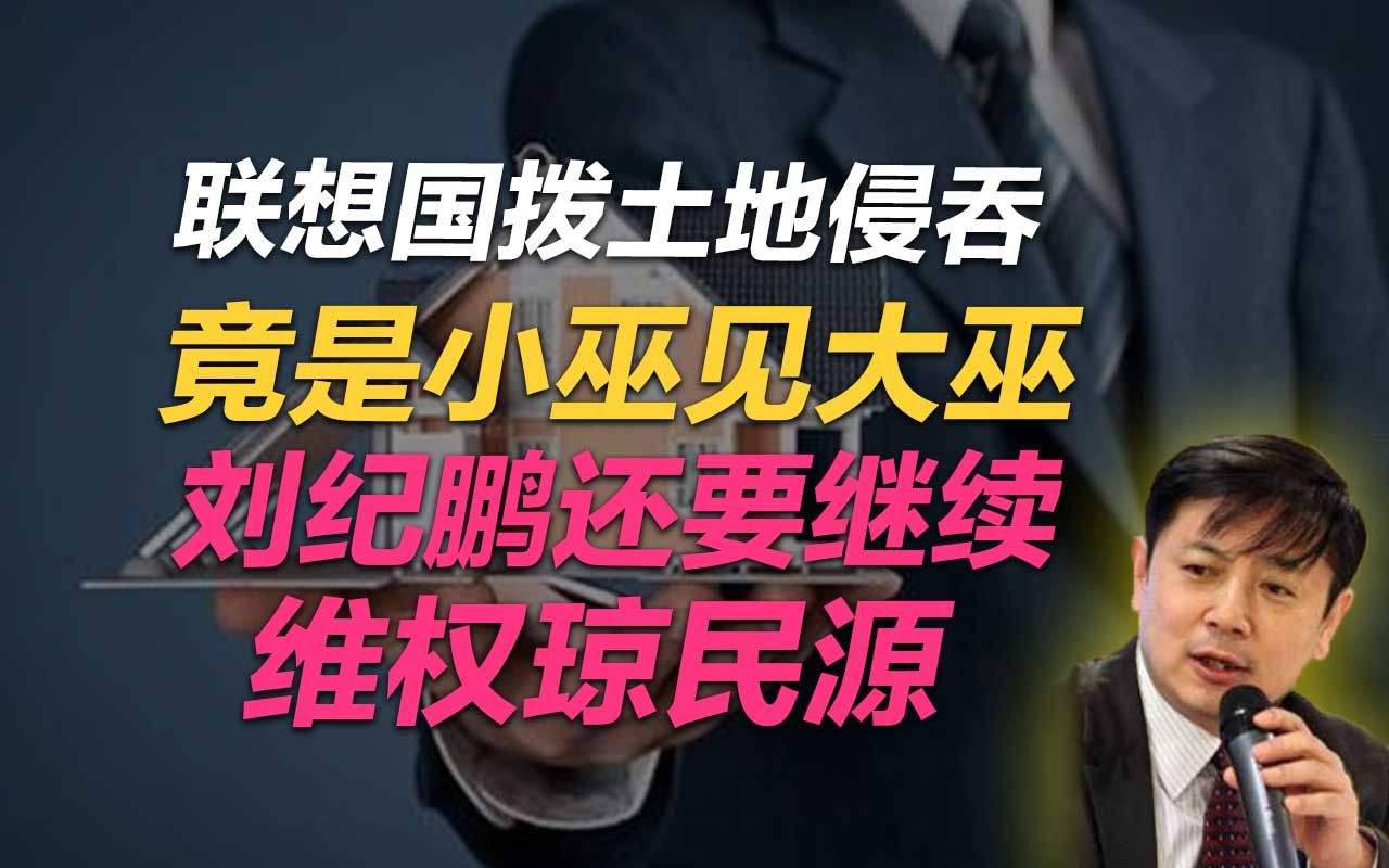 李肃:联想国拨土地侵吞竟是小巫见大巫,刘纪鹏还要继续维权琼民源哔哩哔哩bilibili